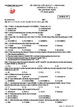 Đề kiểm tra giữa học kỳ I môn Hóa học Lớp 12 Khối A, B, A1 - Mã đề 567 - Năm học 2019-2020 - Trường THPT Gia Định